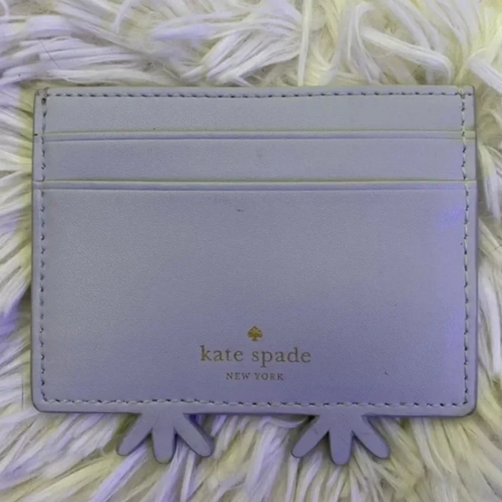 Kate Spade Snow Owl Credit Card Leather Case Gray